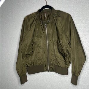 Olive Army Green Bomber Jacket